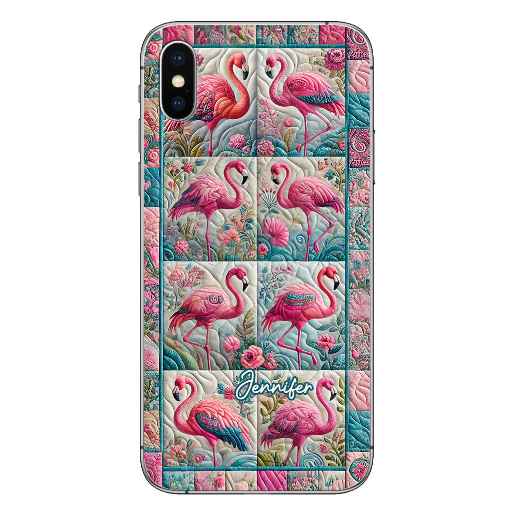 Coque de téléphone flamant rose vintage personnalisée