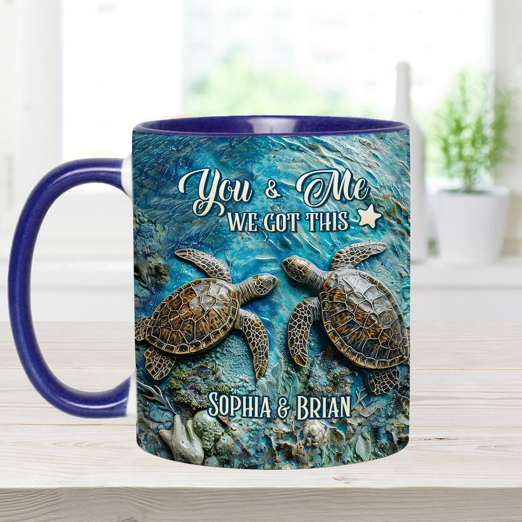 Toi, moi et la mer - Mug personnalisé pour couple