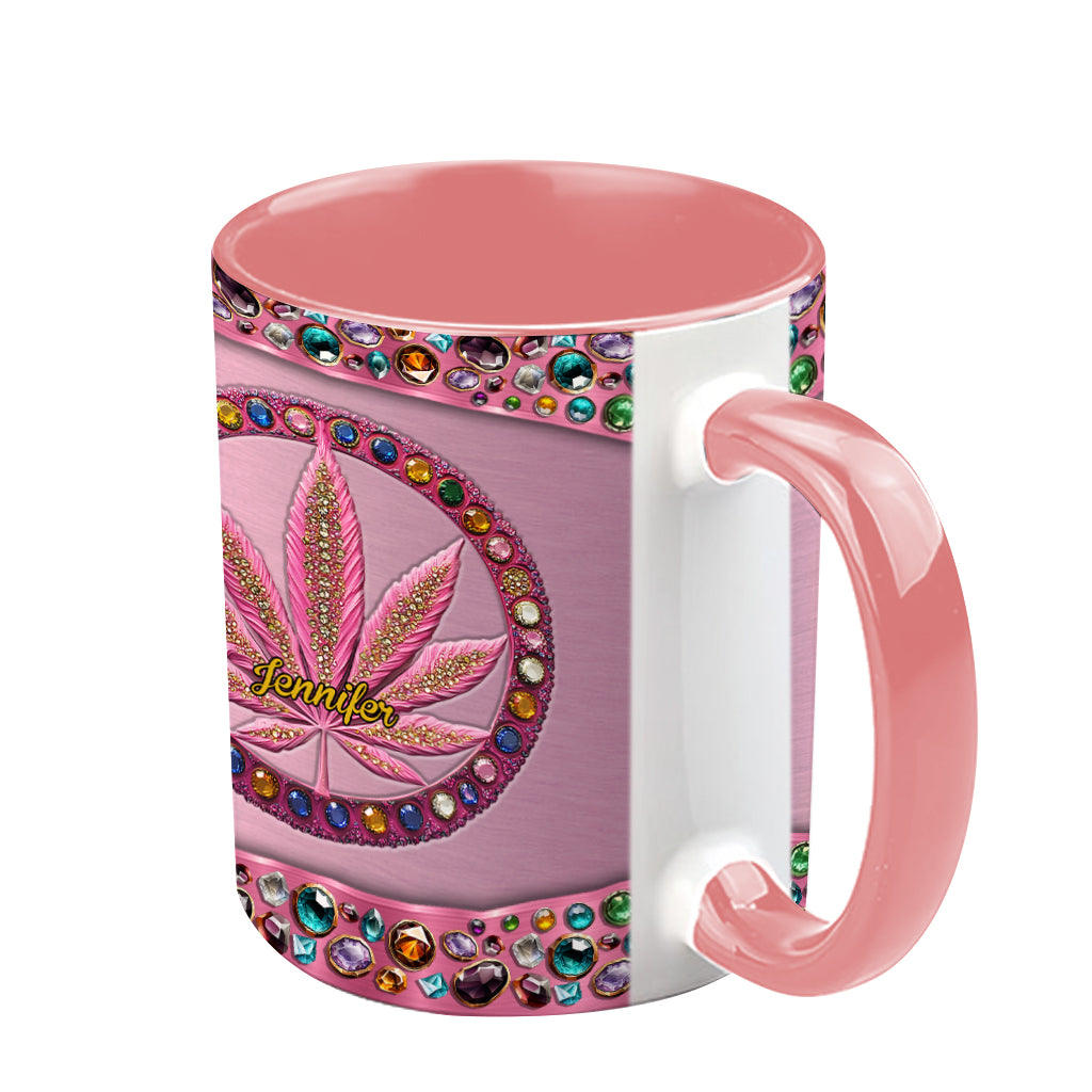 Mug personnalisé « Stoner Chick » avec motif cannabis
