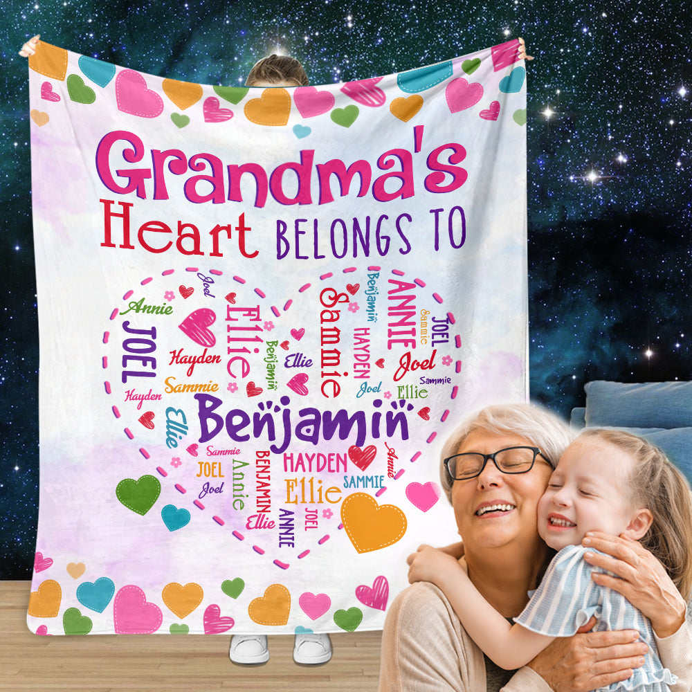 Couverture personnalisée « Le cœur de grand-mère »