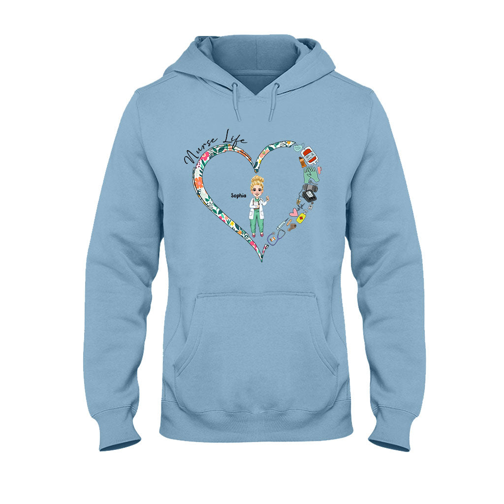 Vie d'infirmière - T-shirt et sweat à capuche personnalisés pour infirmières