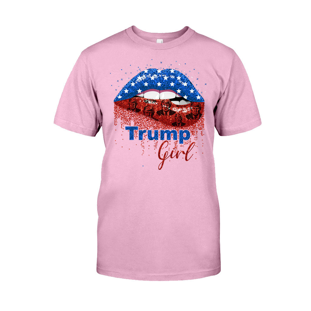 American Lips Trump Girl 2024 - T-shirt And Hoodie