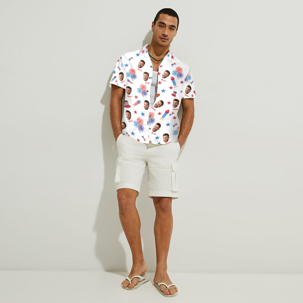 I Like How She Explodes, I Like How He Bangs - Personalized Couple Hawaiian Shirt