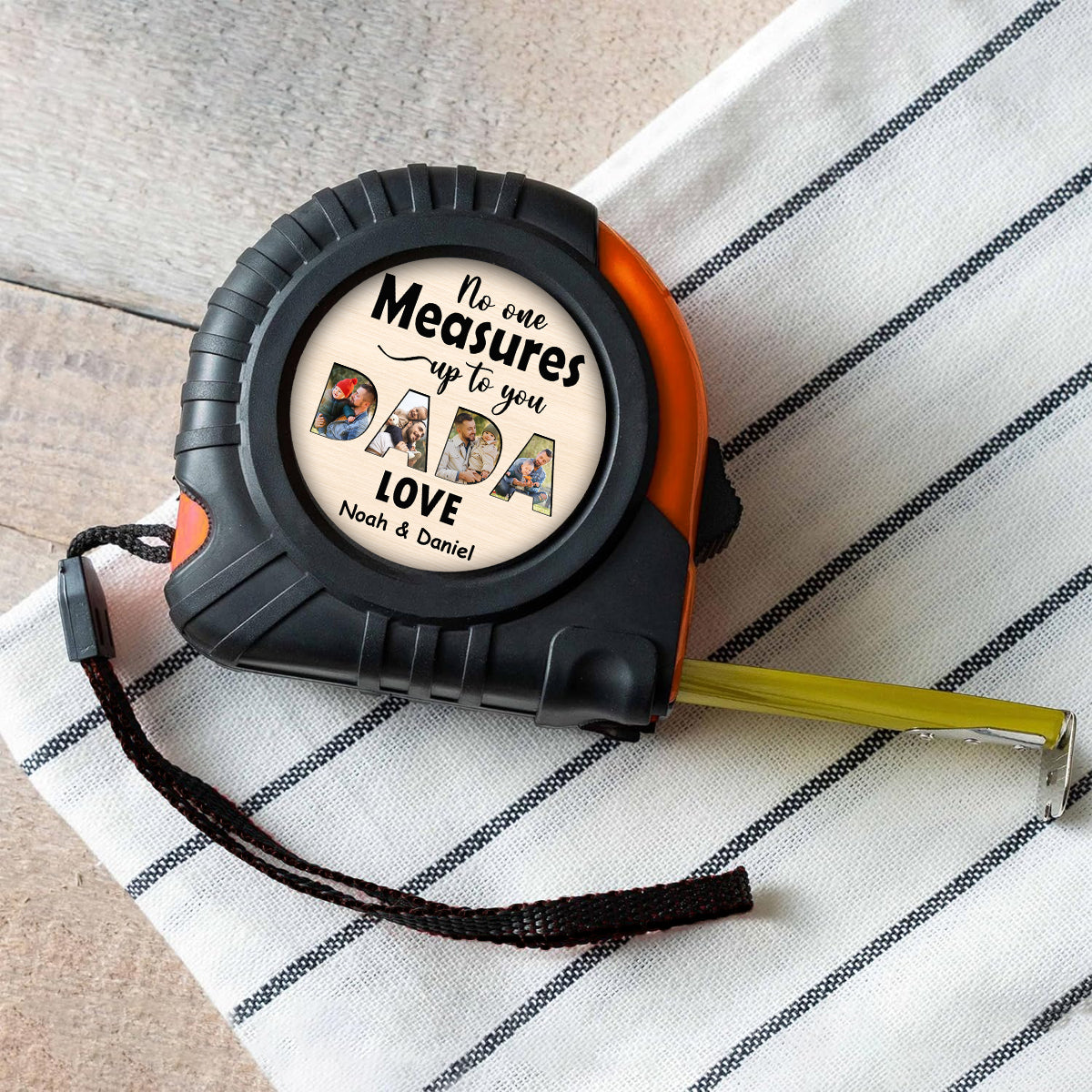 Maman/Papa/Maman/Papa... - Mètre ruban personnalisé pour papa