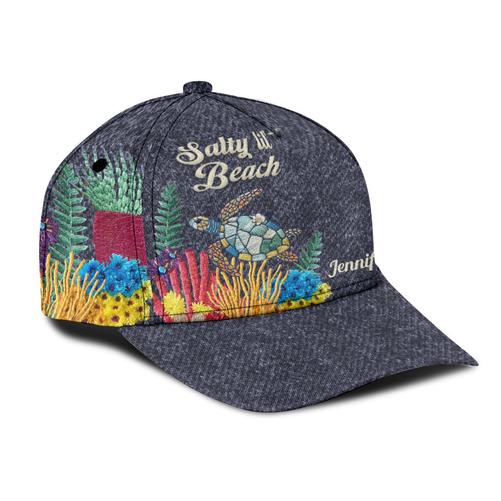 Algues de plage salées - Casquette classique personnalisée Tortue
