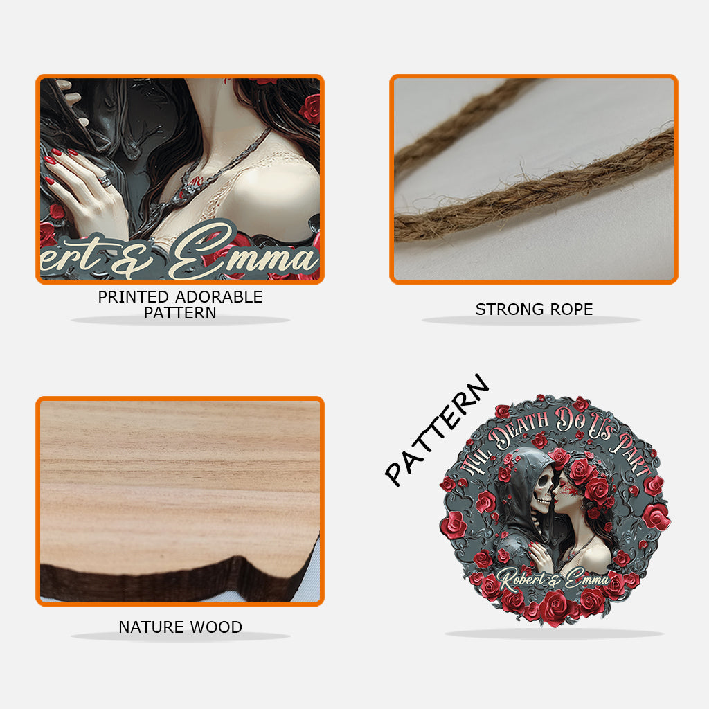 Jusqu'à ce que la mort nous sépare - Panneau en bois personnalisé pour couple