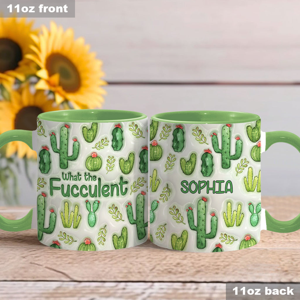 Plantes succulentes et succulentes - Mug personnalisé avec motif cactus