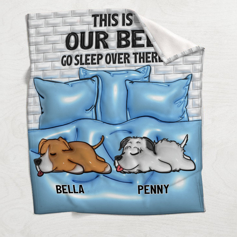 Ceci est mon lit - Couverture personnalisée pour chien