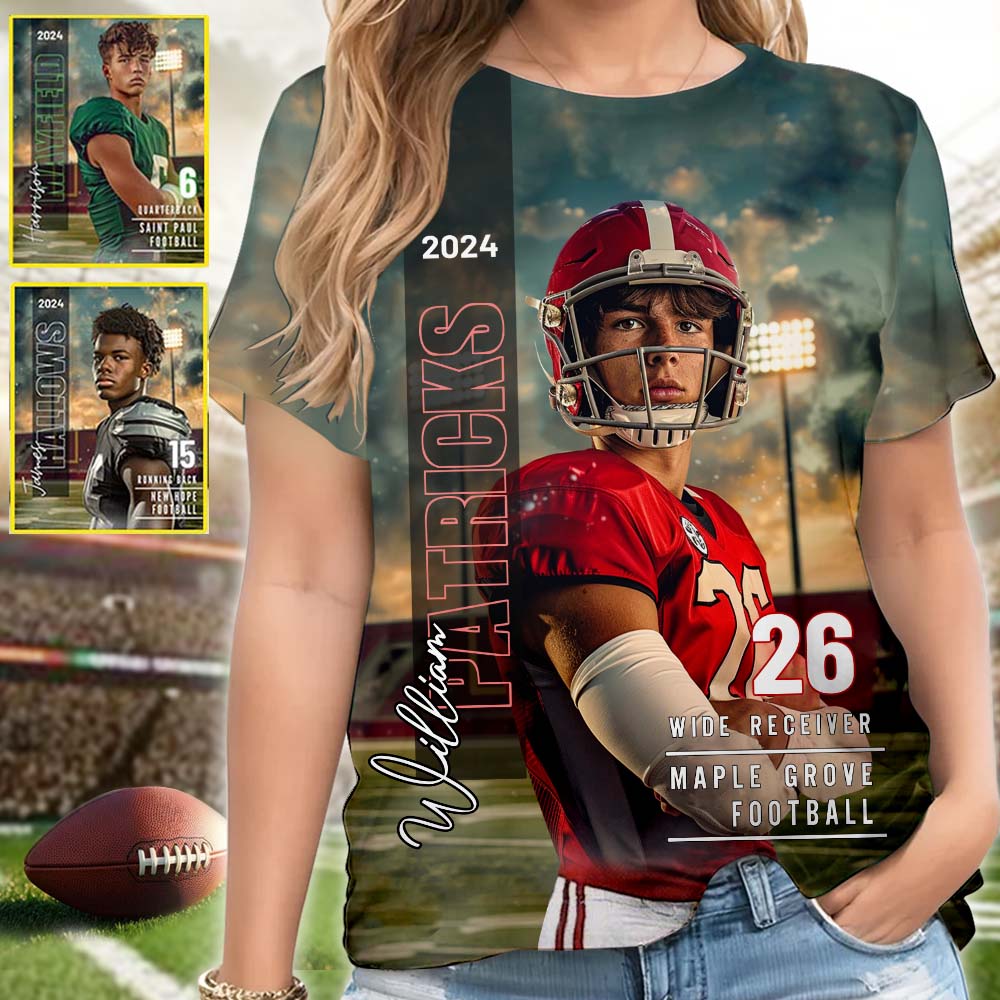 Maman/Papa/... Jour de match et au quotidien - T-shirt de football personnalisé intégral