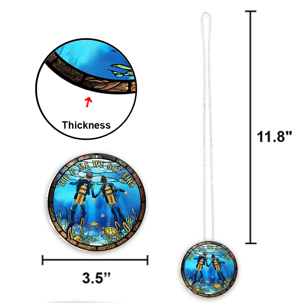 On s'en occupe ! - Ornement de voiture personnalisé en forme de plongée sous-marine