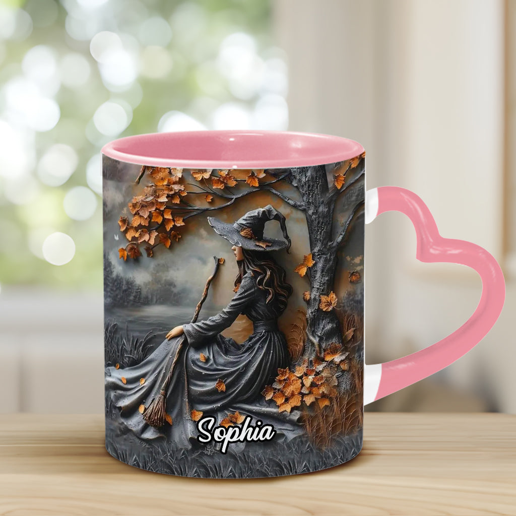 Beautiful Witch - Personalized Witch Heart Handle Mug