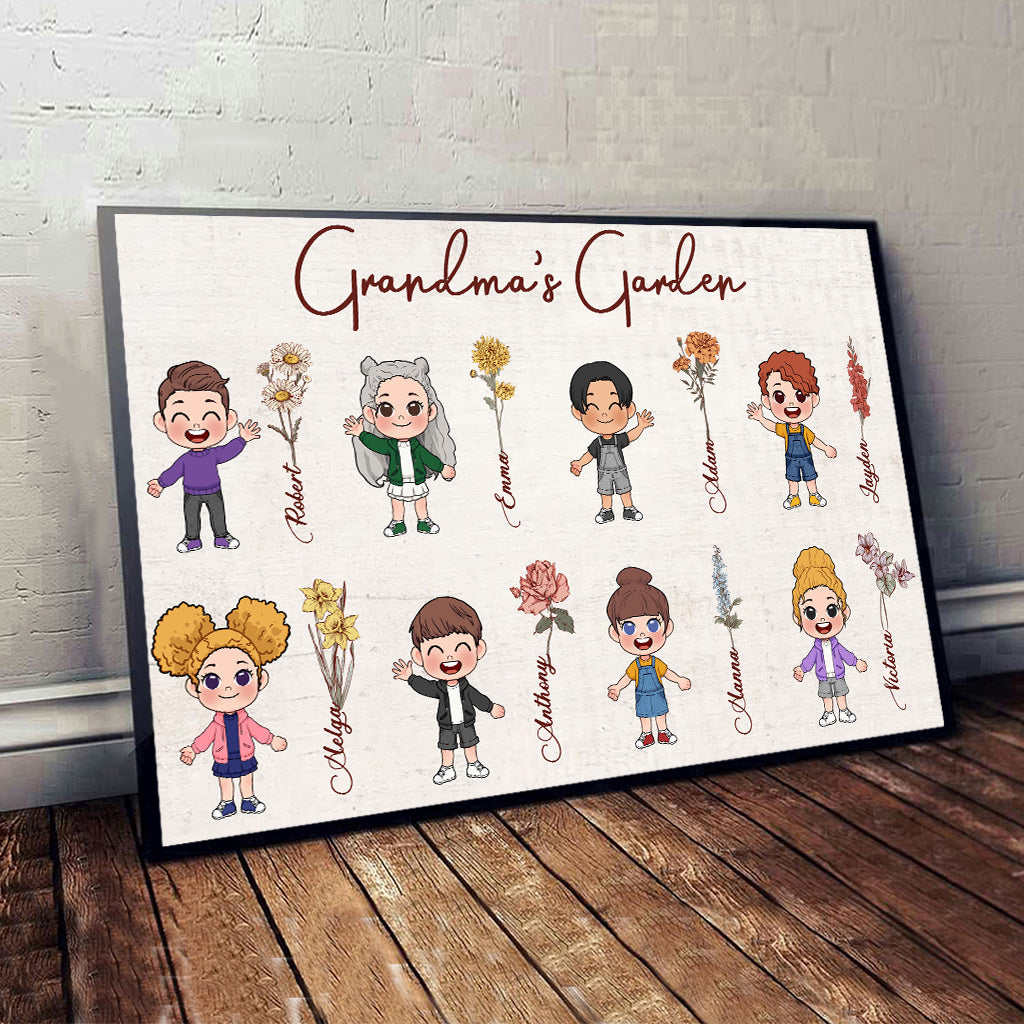 Le jardin de grand-mère - Toile et affiche personnalisées pour grand-mère
