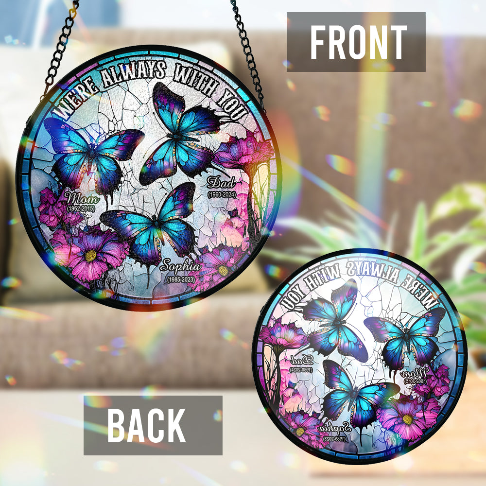 Je suis toujours avec toi - Attrape-soleil commémoratif personnalisé en vitrail