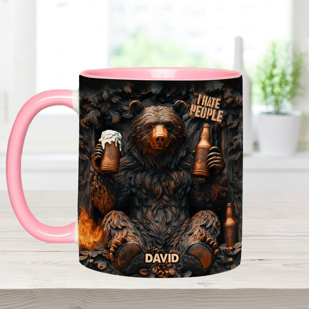 Je déteste les gens - Mug de camping personnalisé