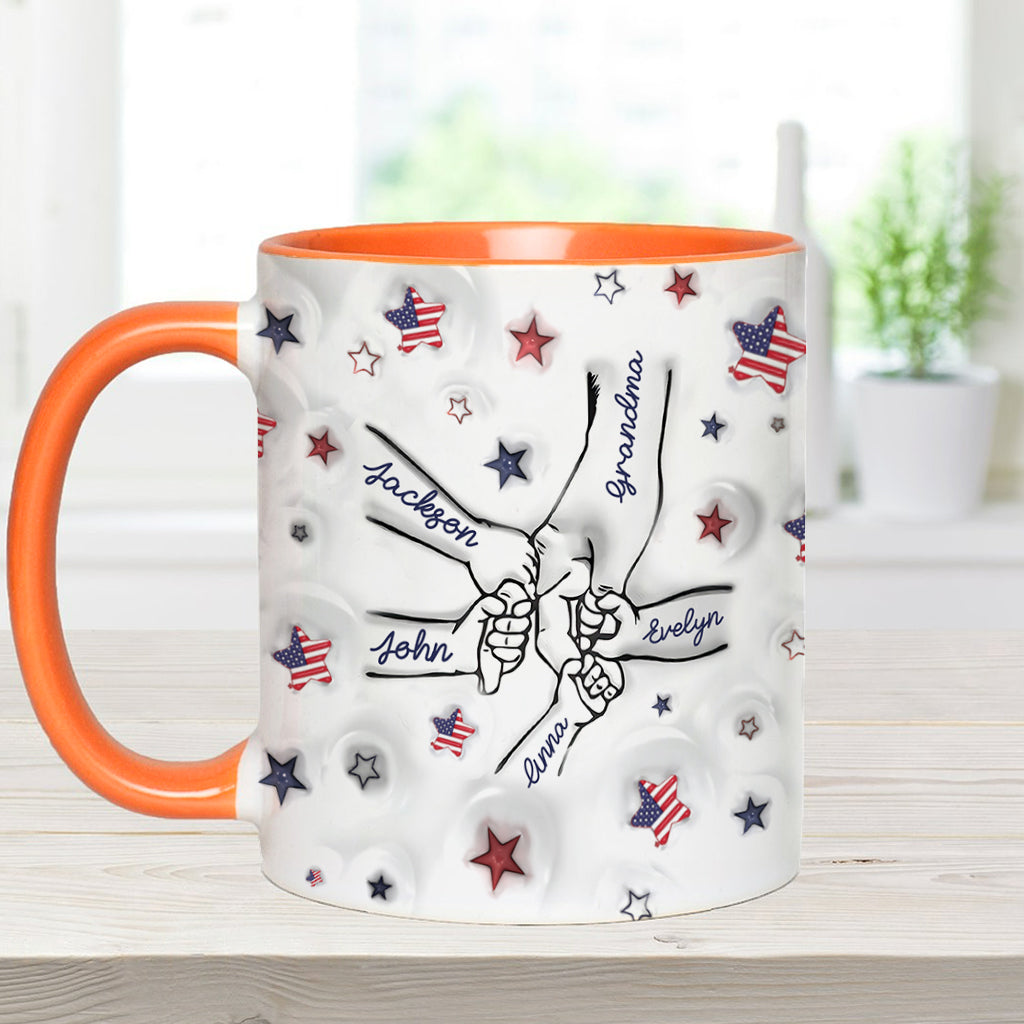 Mug personnalisé « Grand-mère fière, maman, tante »