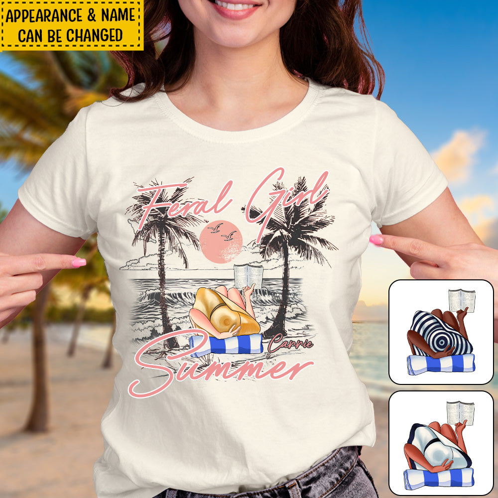 Feral Girl - T-shirt et sweat à capuche personnalisés pour les amoureux de la mer
