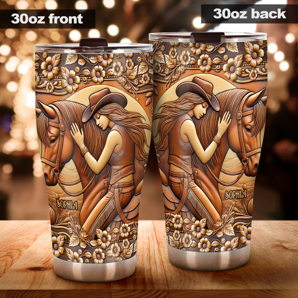 Gobelet personnalisé « Juste une fille qui aime les chevaux »