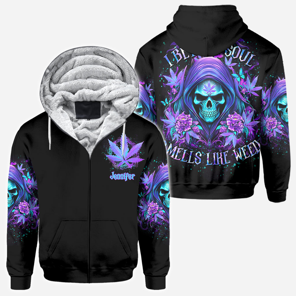 Je parie mon âme - T-shirt personnalisé avec motif cannabis intégral