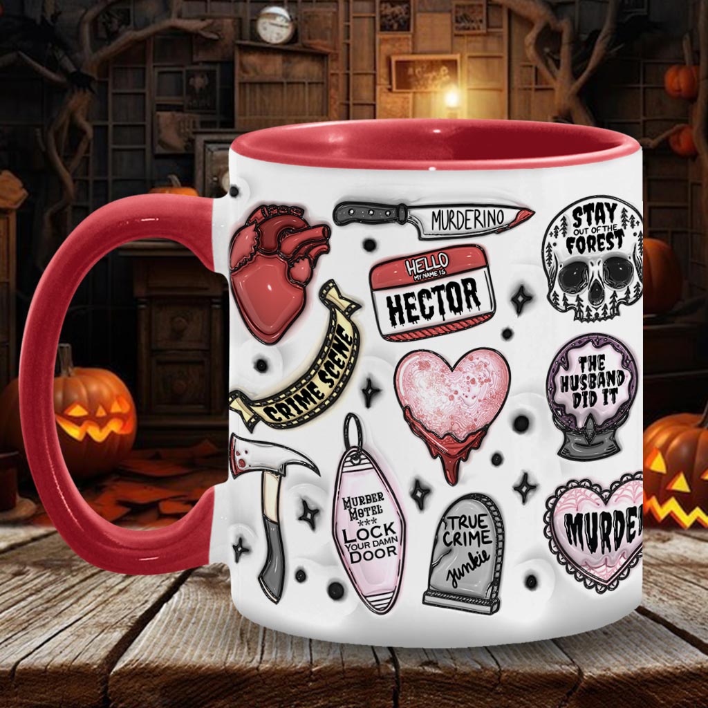 Mug personnalisé « Accro aux faits divers »