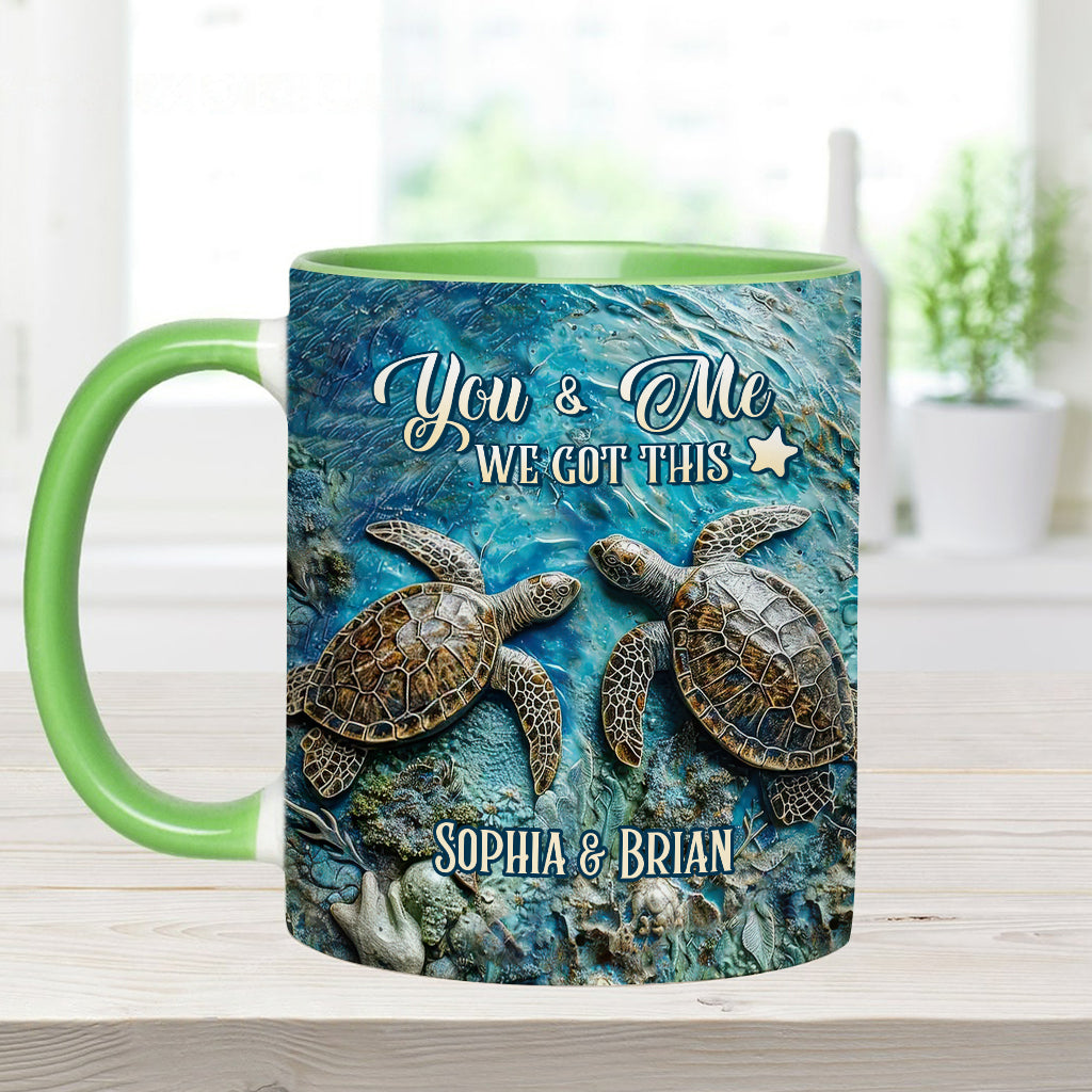 Toi, moi et la mer - Mug personnalisé pour couple