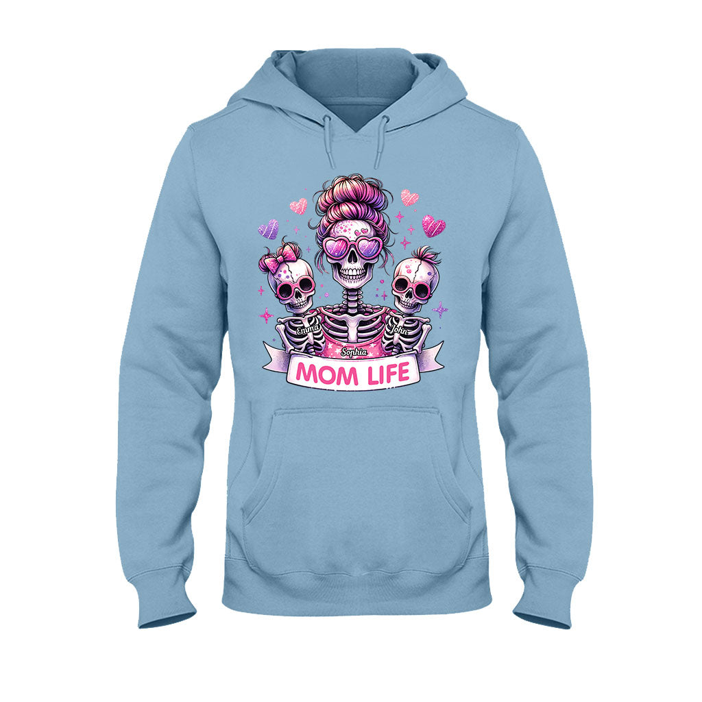 Vie de maman - T-shirt et sweat à capuche personnalisés avec tête de mort