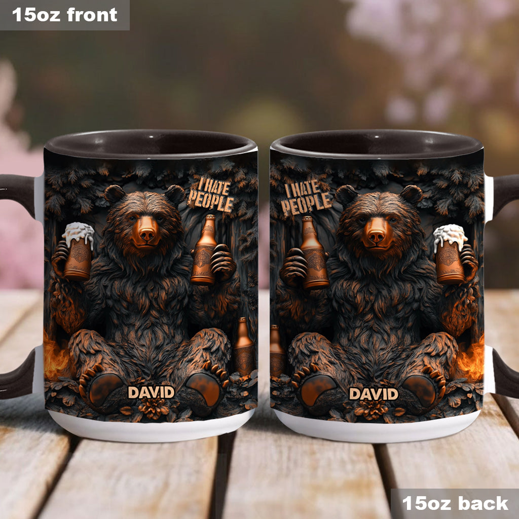 Je déteste les gens - Mug de camping personnalisé
