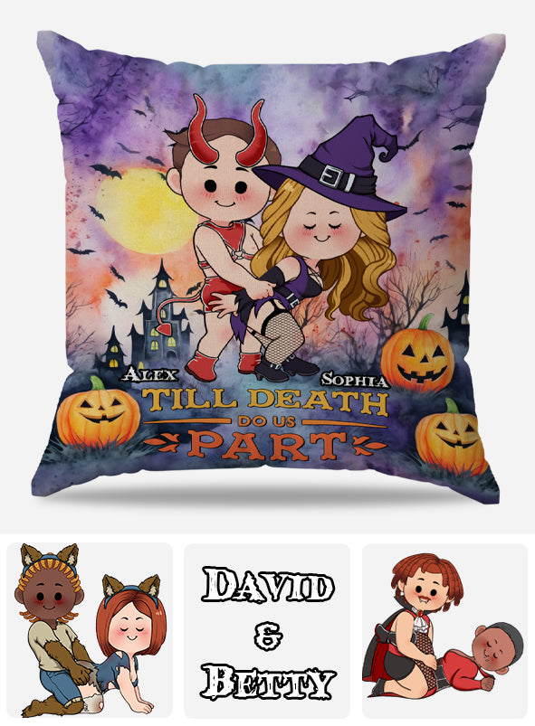 Till Death Do Us Part - Personalized Couple Throw Pillow