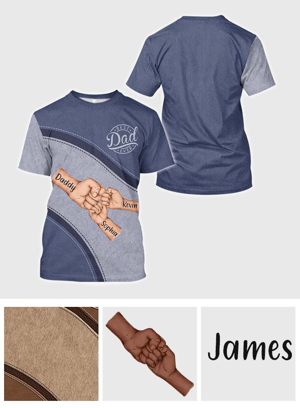 Meilleur papa du monde - T-shirt personnalisé pour papa