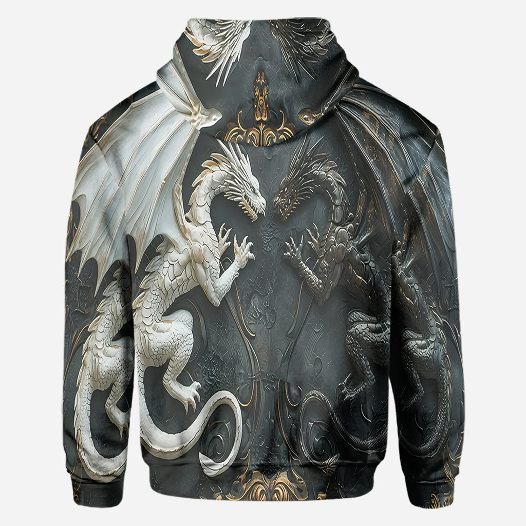 T-shirt personnalisé « J’adore les dragons » avec motif dragon intégral