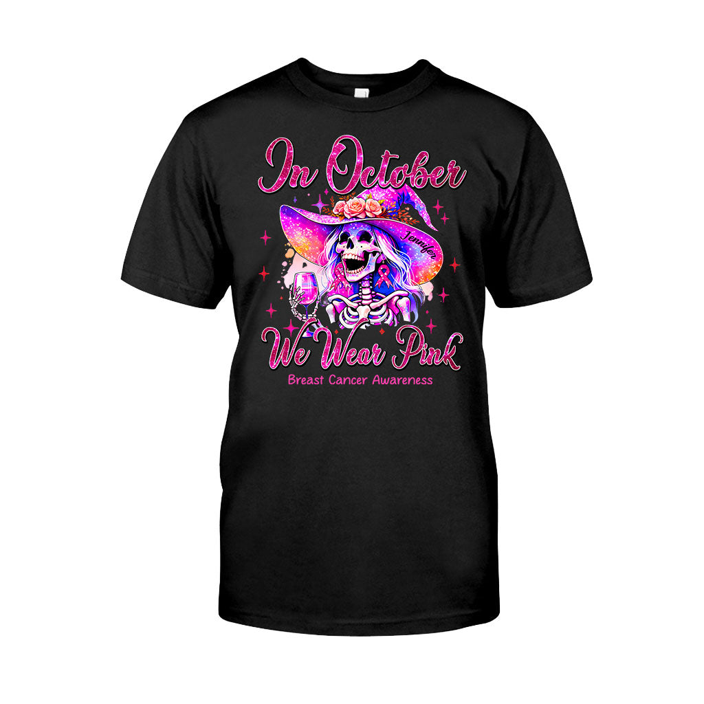 En octobre, on porte du rose - T-shirt et sweat à capuche personnalisés pour la sensibilisation au cancer du sein