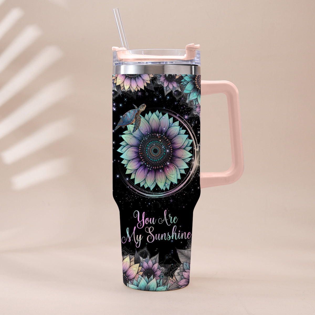 Tu es mon rayon de soleil - Gobelet personnalisé tortue avec anse