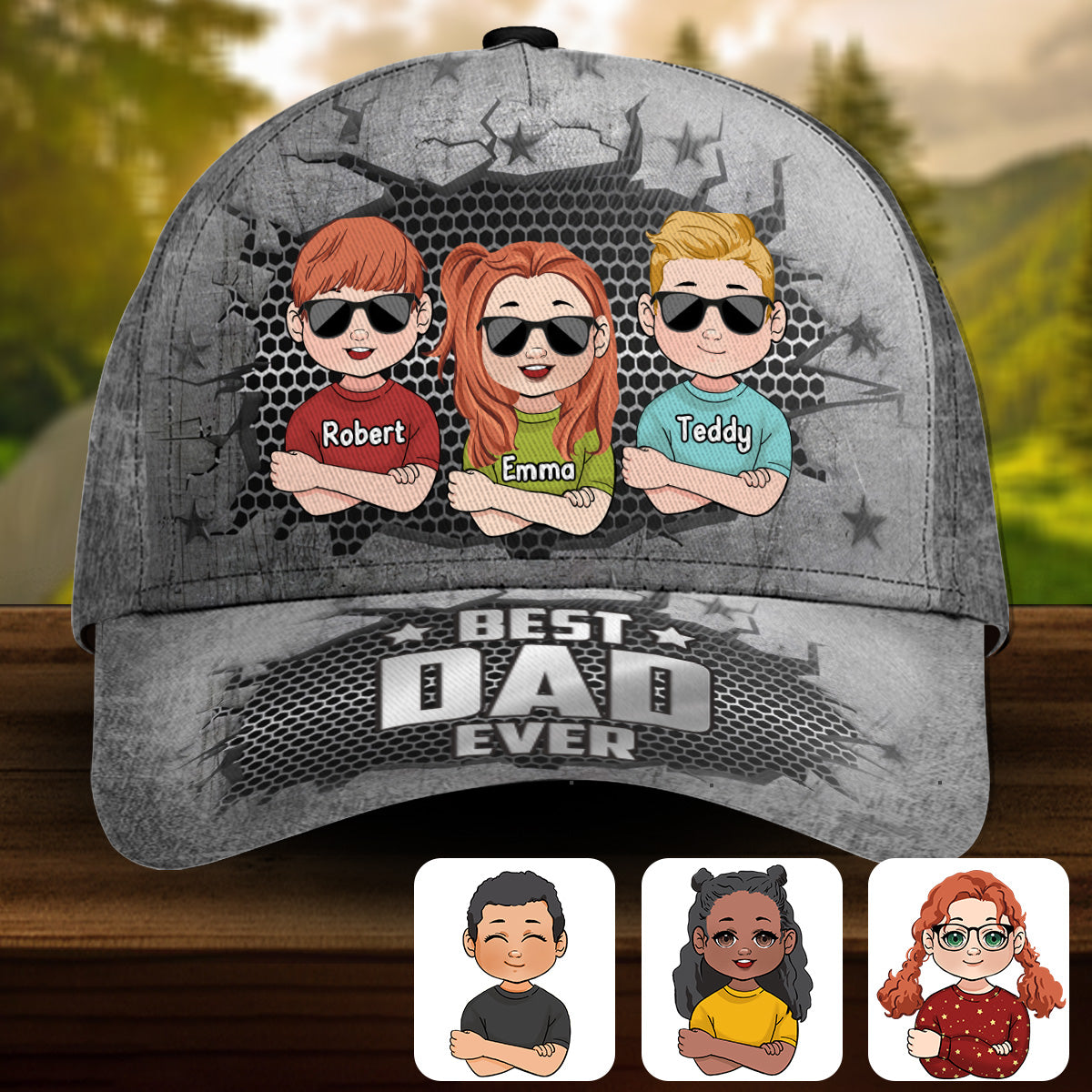 Meilleur papa du monde - Casquette classique personnalisée pour papa