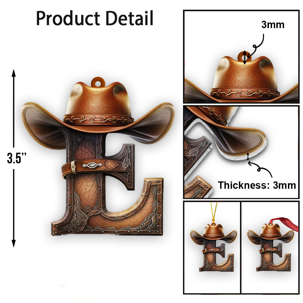 Western Letters - Personalized Ornament