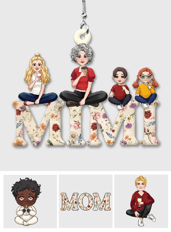 On t'aime maman, mamie, grand-mère - Ornement de voiture personnalisé pour maman