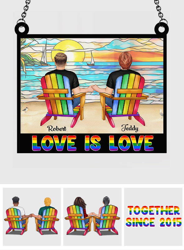 Tu es la pièce manquante de mon puzzle - Attrape-soleil personnalisé pour fenêtre, symbole de soutien LGBT 
