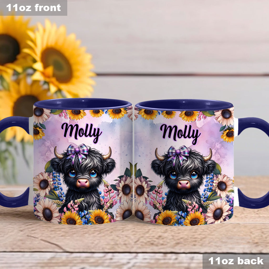 Mignonne petite vache des Highlands - Mug personnalisé
