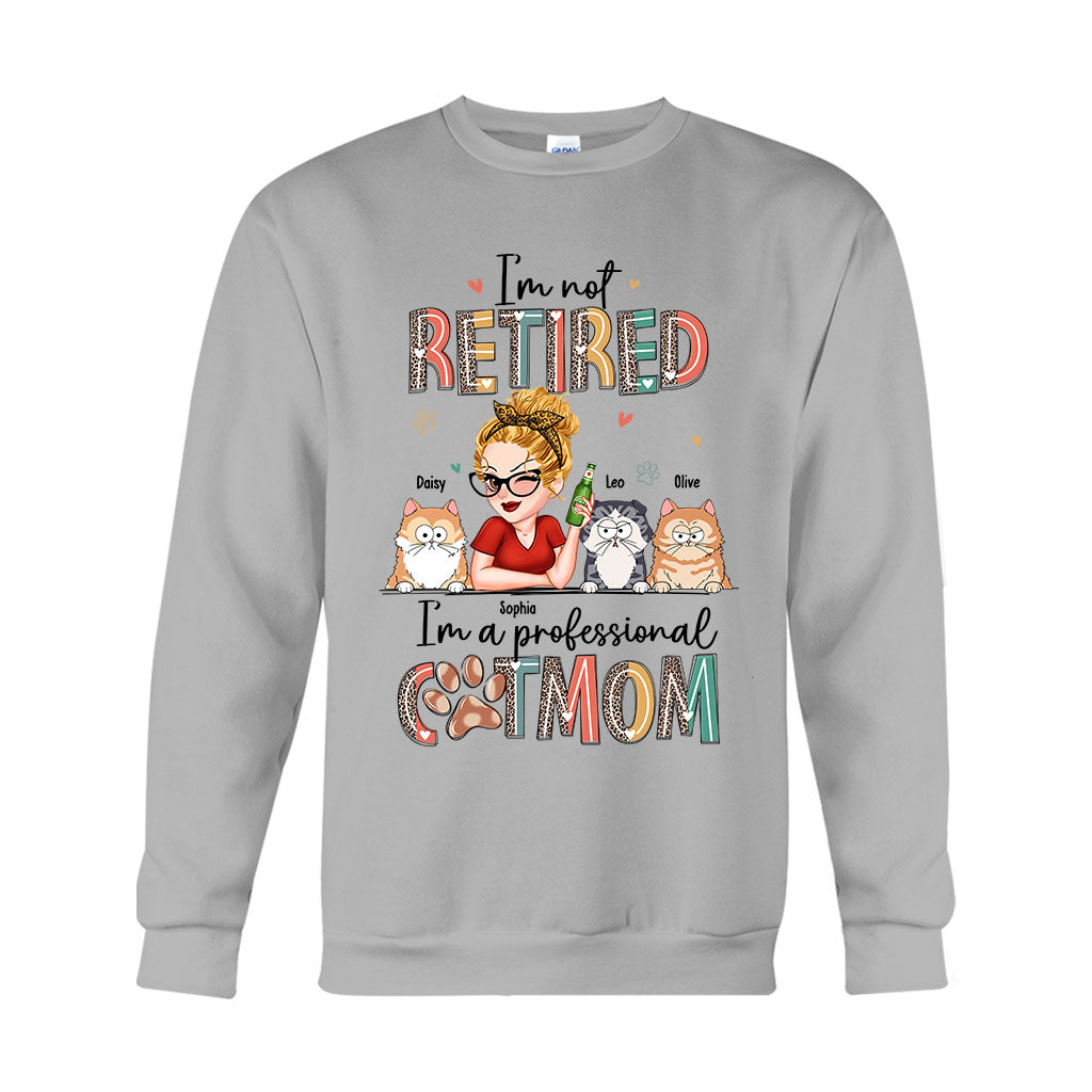 Je ne suis pas à la retraite, je suis une maman professionnelle de chien/chat ! – T-shirt et sweat à capuche personnalisés pour chiens