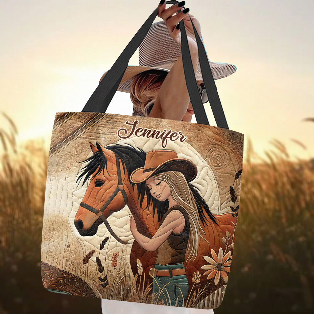 Amoureux des chevaux - Sac fourre-tout personnalisé à motif cheval