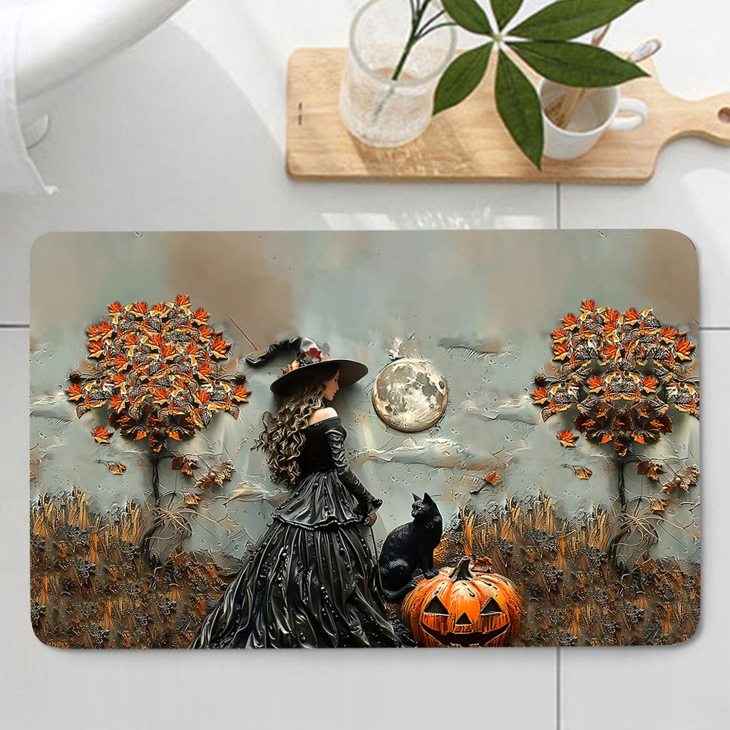 Ensemble rideau et tapis de bain sorcière magnifique