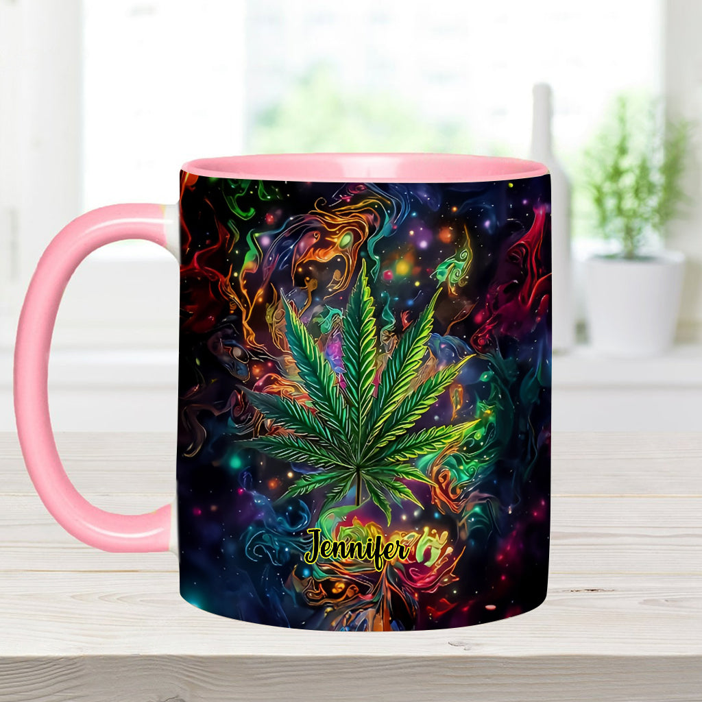 Mug personnalisé « Stoner Chick » avec motif cannabis