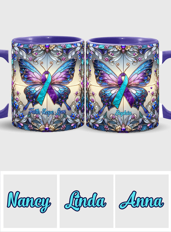 Foi, Espérance, Amour - Mug personnalisé pour la prévention du suicide