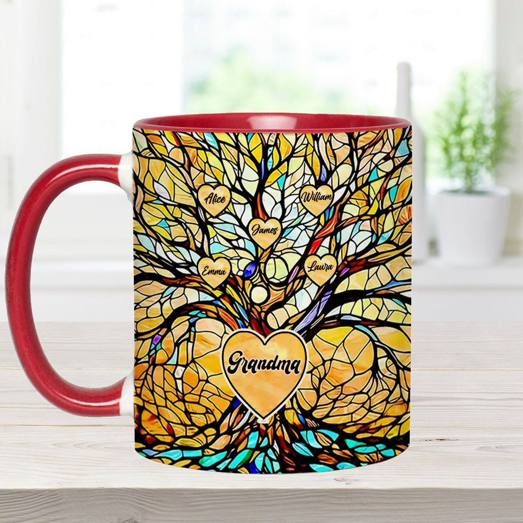 Our Family Tree - Personalized Grandma Accent Mug