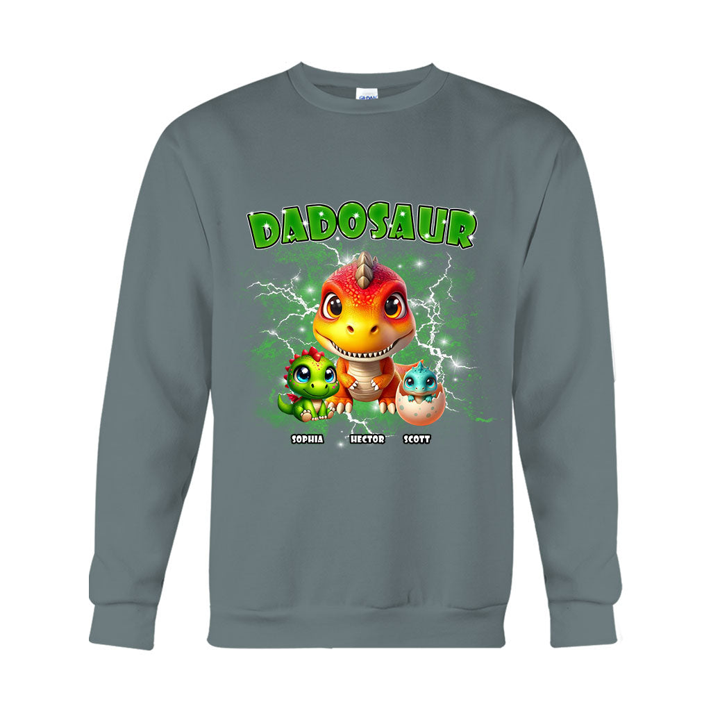 T-shirt et sweat à capuche Dadosaur Thunder Bootleg personnalisés pour papa
