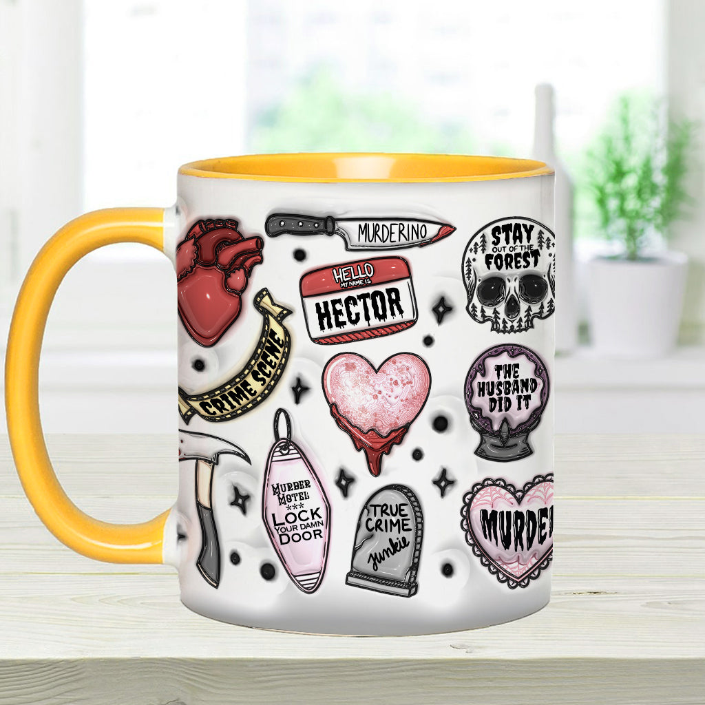 Mug personnalisé « Accro aux faits divers »