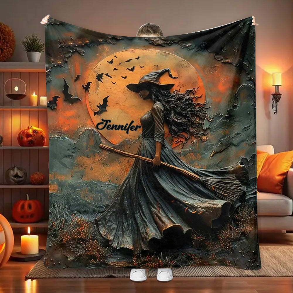 Beautiful Witch - Personalized Witch Blanket