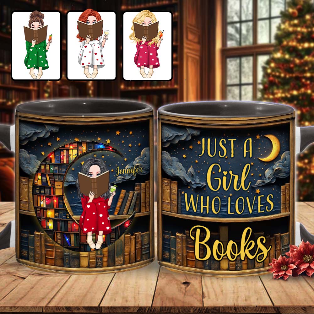 Mug personnalisé « Juste une fille qui aime les livres »