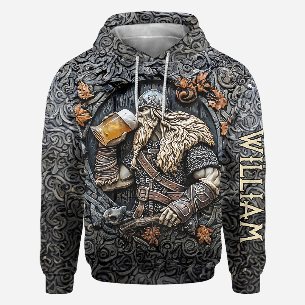 Légende du guerrier viking buveur - T-shirt viking personnalisé intégral