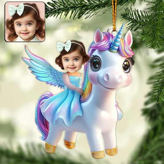 Licorne - Ornement personnalisé pour enfant en forme de licorne