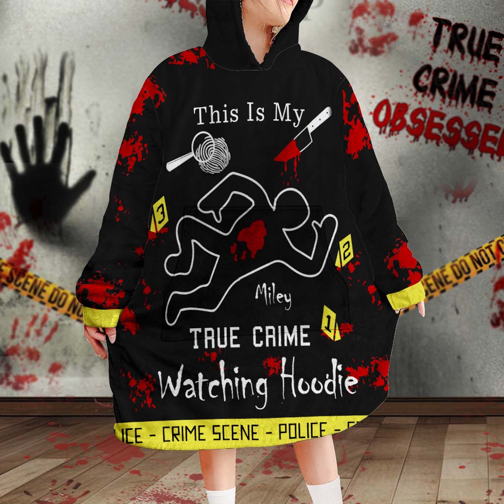 Voici mon sweat à capuche True Crime Watcher - Sweat à capuche couverture personnalisé