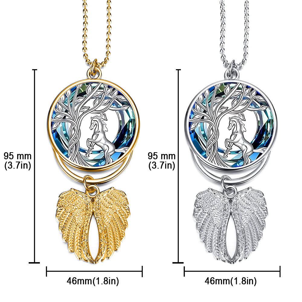 À jamais aimé - Ornement personnalisé en forme d'ailes de cheval